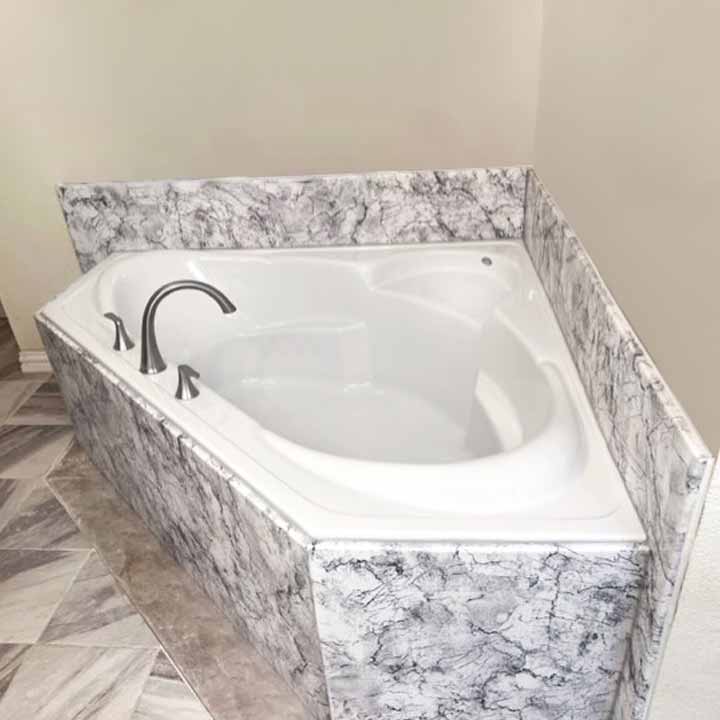 After - marble bathtub